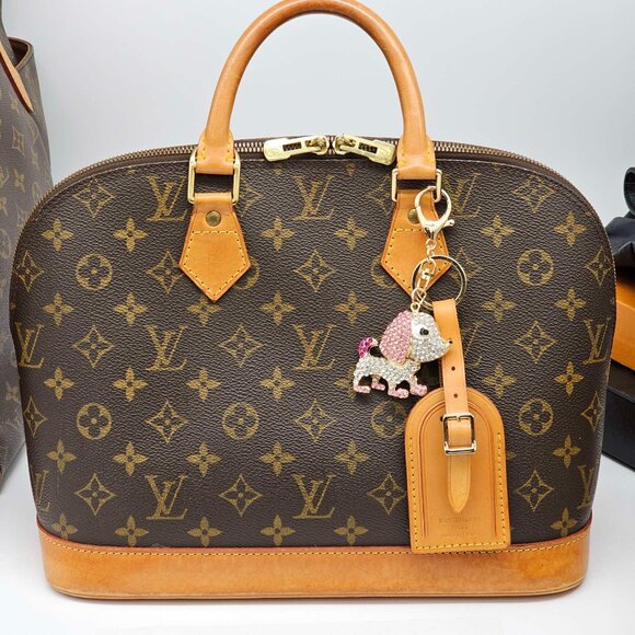 Authentic Louis Vuitton Luggage Tag with Unbranded Keycharm, Keychain 12-041525 - Picture 8 of 8